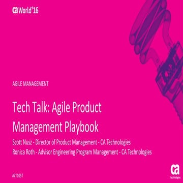 Tech Talk: Agile Product Management Playbook
