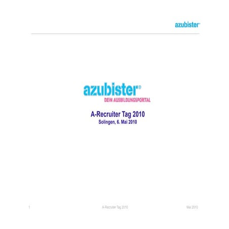 azubister Ausbildungsmarketing 2.0 Vortrag