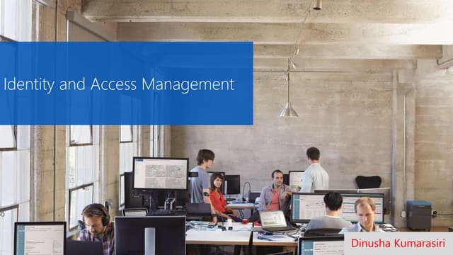 Azure   Identity and access management