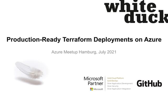 Azure Meetup Hamburg: Production-Ready Terraform Deployments on Azure