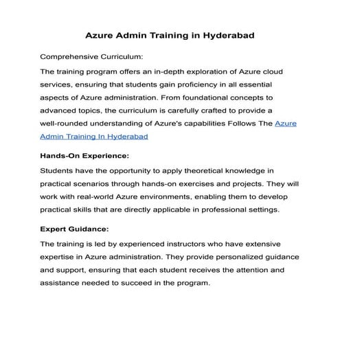 PPT - Azure Data Engineer Training In Hyderabad.pptx