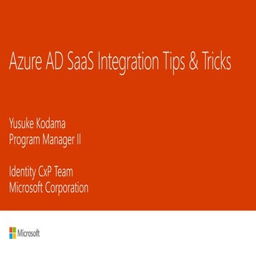 Azure ad saas integration tips and tricks 20180227