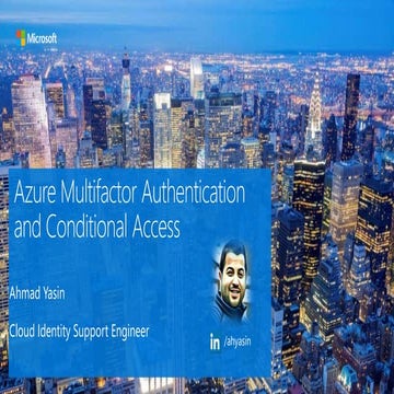Azure multi factor authentication - Global Azure bootcamp 2018  security