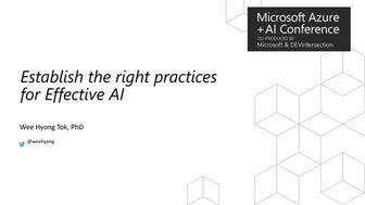 Establish the right practices for Effective AI