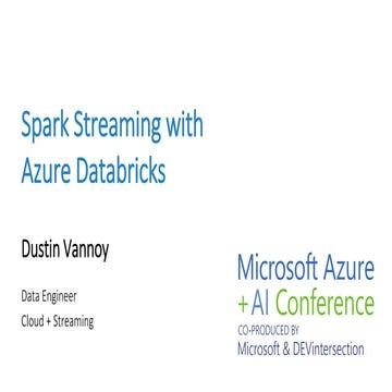 Spark Streaming with Azure Databricks