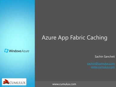 Azure appfabric caching intro and tips