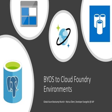Bring your own (Azure) Service to Cloud Foundry Environments