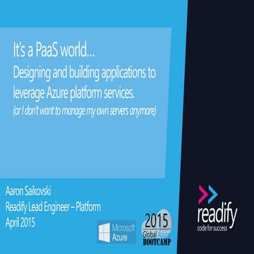 Sydney 2015 Azure bootcamp PaaS presentation