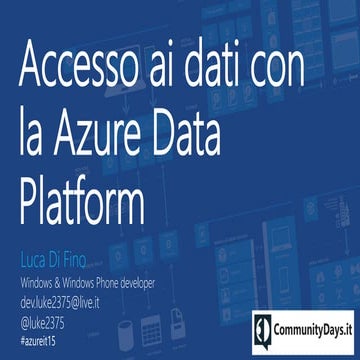 Accesso ai dati con Azure Data Platform