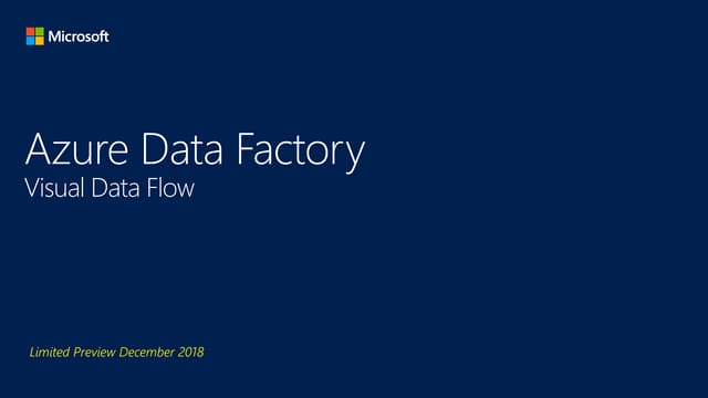 Azure Data Factory Data Flow Preview December 2019