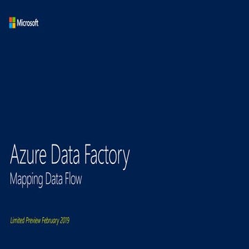 Azure Data Factory Data Flow | PPTX | Databases | Computer Software and ...