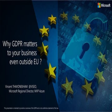 Why care about GDPR and avoid over $20 million fines, even outside EU ?
