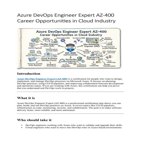 Microsoft Certified DevOps Engineer Expert AZ-400| Senseacademy | PDF