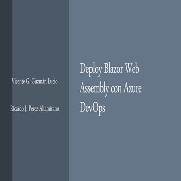 Azure DevOps y Blazor Web Assembly