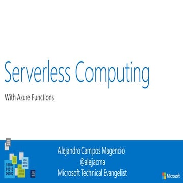 Serverless Computing with Azure Functions | PPT