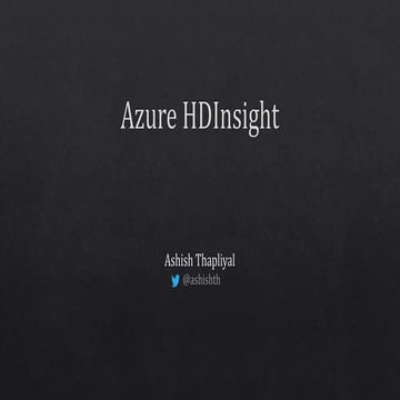 Azure HDInsight
