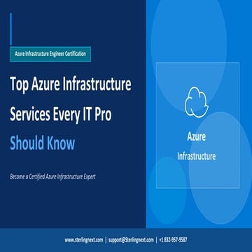 Top Azure Infrastructure Services Every IT Pro Should Know | PDF