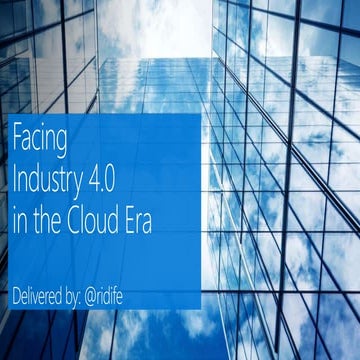 Why Cloud Matters in Industry 4.0
