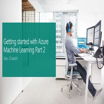 Azure machine learning 101 Parts 1 & 2 - Classification Algorithms | PPT