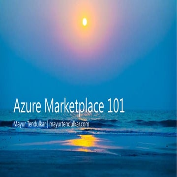 Azure Managed Applications for Azure Marketplace