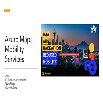 Azure Maps Mobility Services Workshop