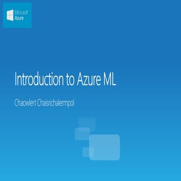 Introduction to Azure Machine Learning