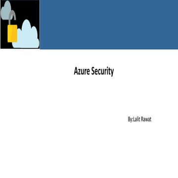 Azure  security