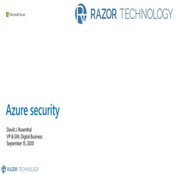 Azure Security Overview