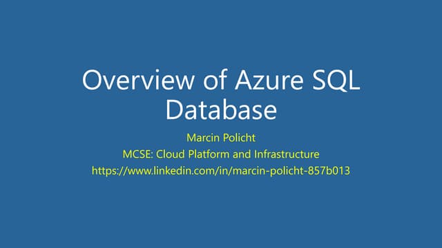 Azure SQL Database 