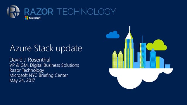 Microsoft Azure Stack Introduction Overview and tp3 release