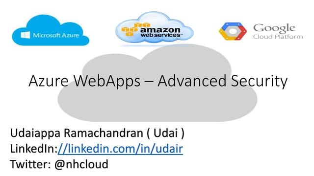 Azure Web Apps Advanced Security