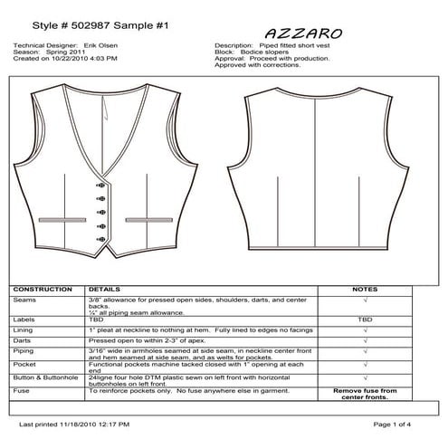 Azzaro Vest Tech Pack