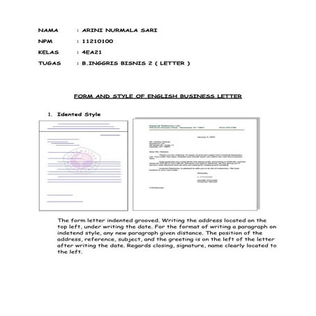 B, INGGRIS BISNIS 2 ( LETTER )