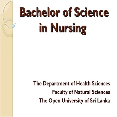 B.sc.nursing ousl | PPT
