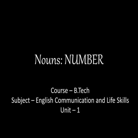 B.tech i ecls_u-1.5_nouns number