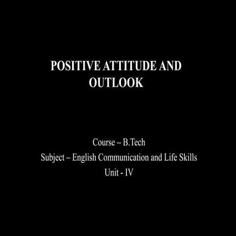 B.tech i ecls_u-4_positive attitude and outlook