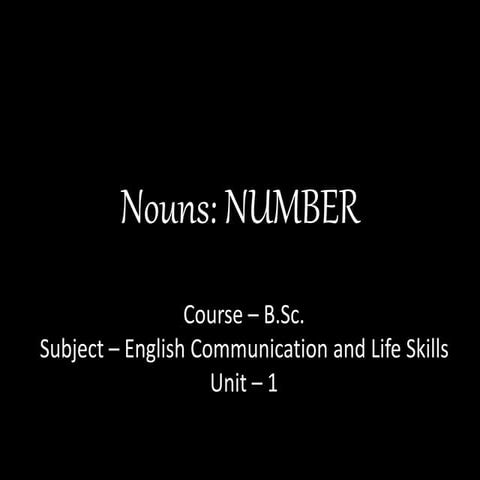 B.sc i ecls_u-1.5_nouns number