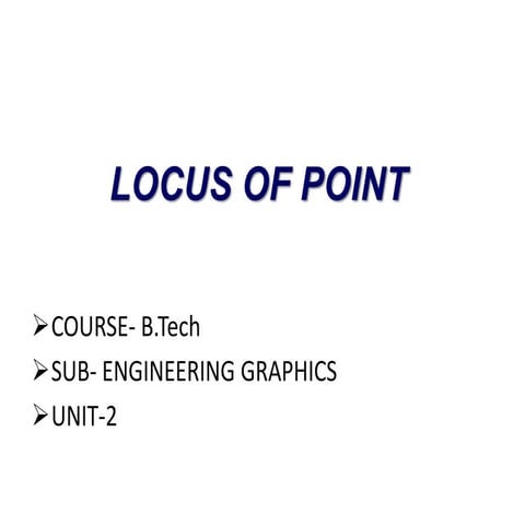 B.tech  i eg u2 loci of point and projection of point and line