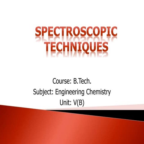 B.tech. ii engineering chemistry unit-5 B spectroscopic techniques