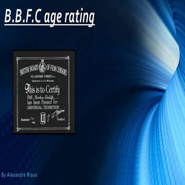 Media Studies: The BBFC