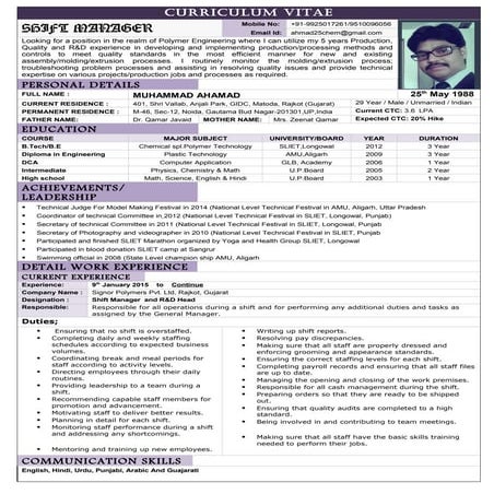 B.tech chemical polymer 5 year exp 1