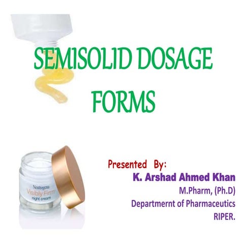 B.pharm- semisolid dosage form