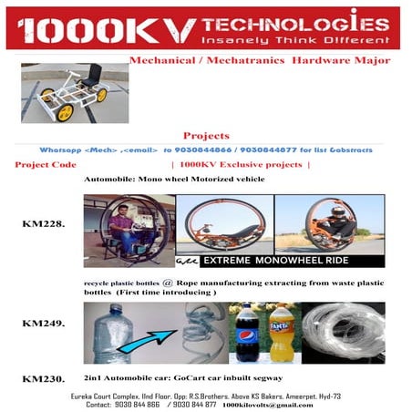 Mechanical engineering project topics for final year,Mechanical | PDF