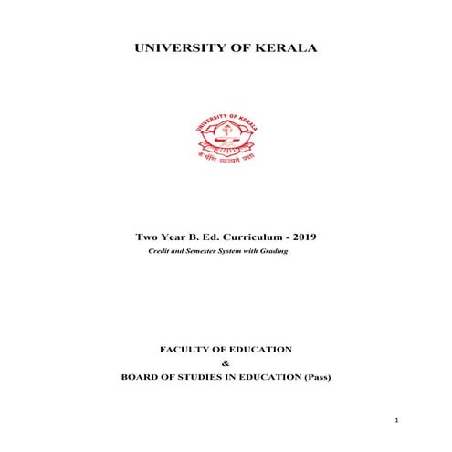 B.ed syllabus 3.7. 2019