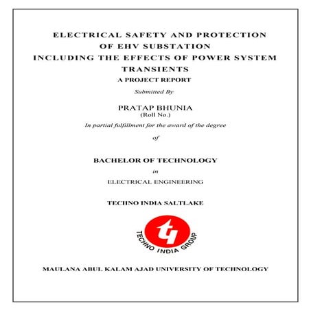 Engineering Final Year Project Report on "Electrical Safety and Protection of...