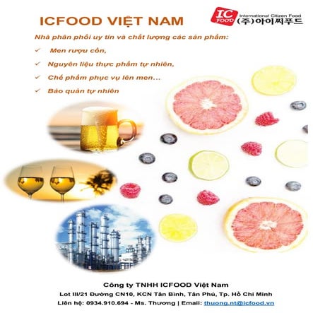 Men thực phẩm (bia, rượu, cồn) - ICFOOD Việt Nam