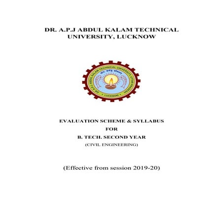 B.tech. 2nd year civil engg aicte model curriculum 2019 20