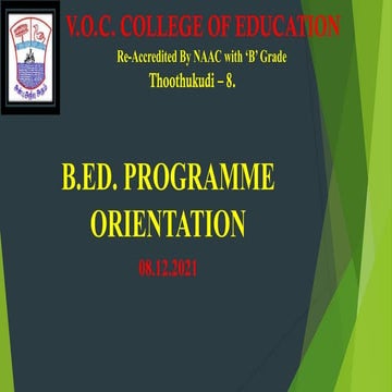 B.ed orientation 08.12.2021