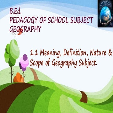 Pedagogy of School Subject Geography