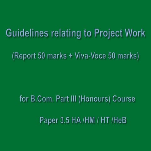 B.com Project Work
